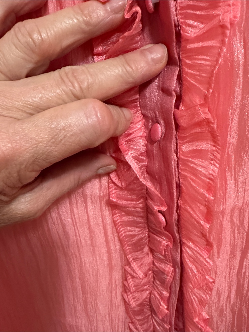 Pink Ruffled Women's Top - Picture 6 of 9